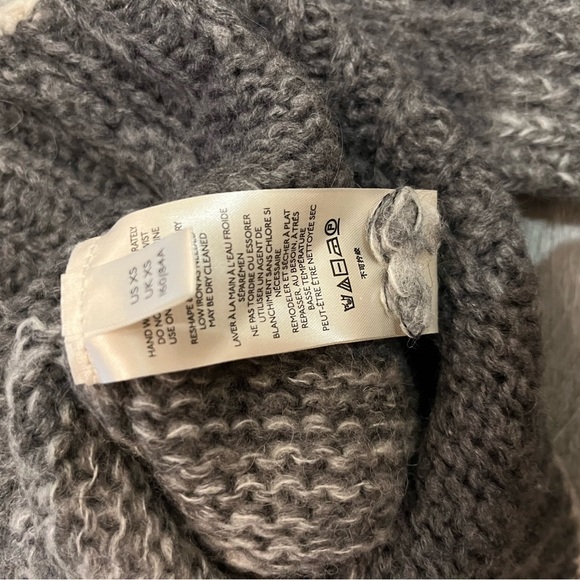 Anthropology Ombré fuzzy chunky knit high neck sweater , wool blend , Sz XS - Picture 8 of 12